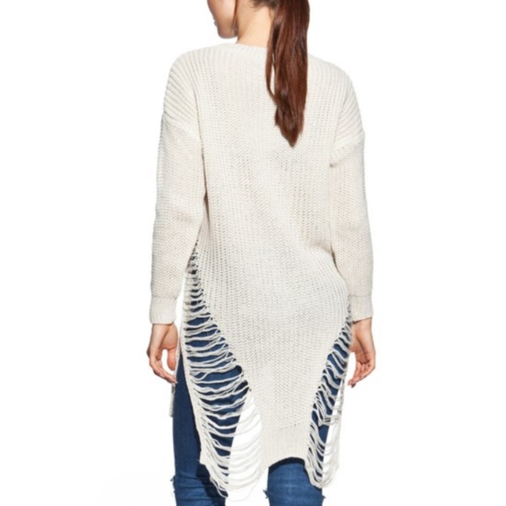 Beige Crew Knit Sweater OS - Picture 2 of 4